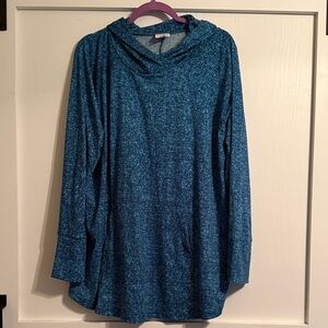 LuLaRoe Amber Textured Blue Top